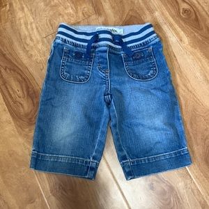 Mini Boden elastic waist jean shorts 2T